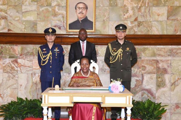 Uganda’s High Commissioner to Bangladesh Presents Credentials to the Honourable President of the Government of the People’s Republic of Bangladesh, His Excellency Mohammed Shahabuddin. Uganda High Commissioner Bangladesh